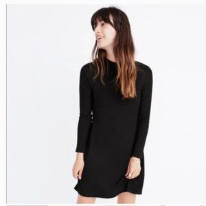 Madewell City Block Ribbed Black Dress Size Large